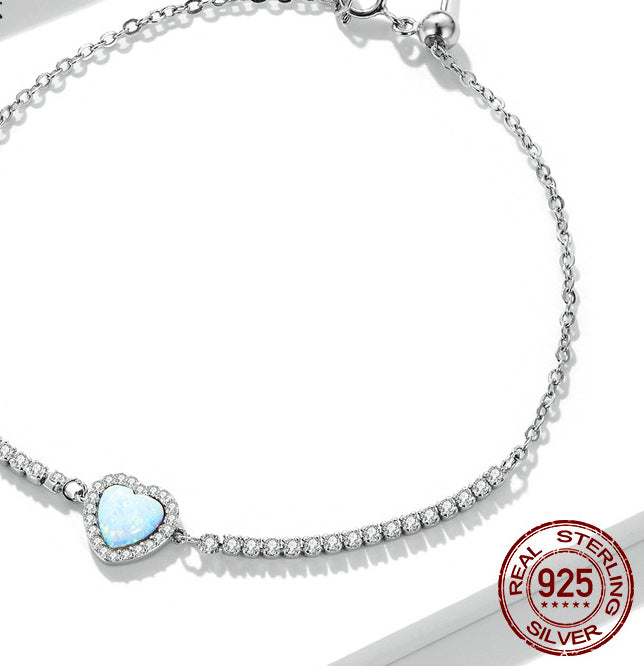 Heart's 925 silver bracelet