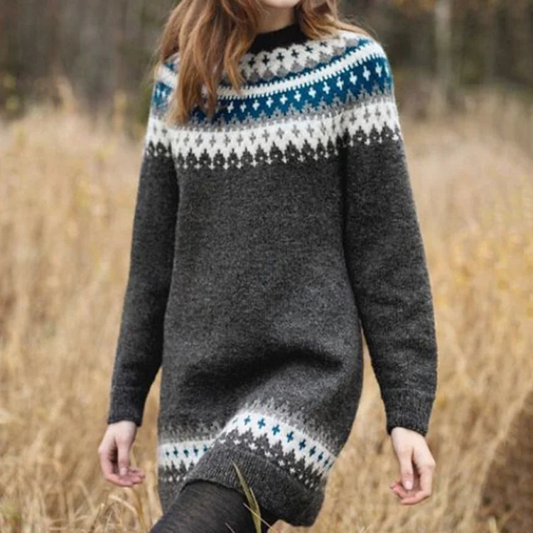 ADDISON™ Nordic Knit Sweater Dress