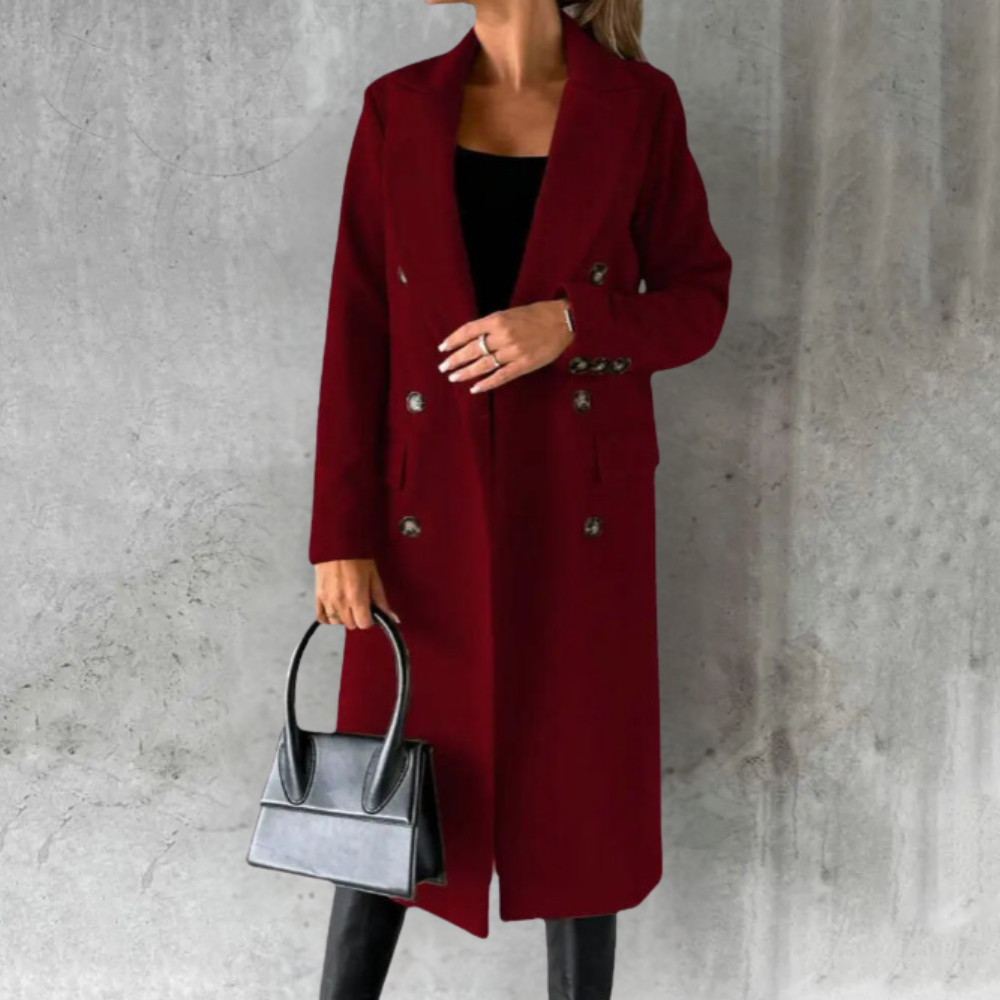 ALEXA™ Urban Elegance Wool Trench Coat