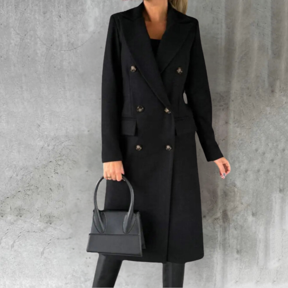 ALEXA™ Urban Elegance Wool Trench Coat