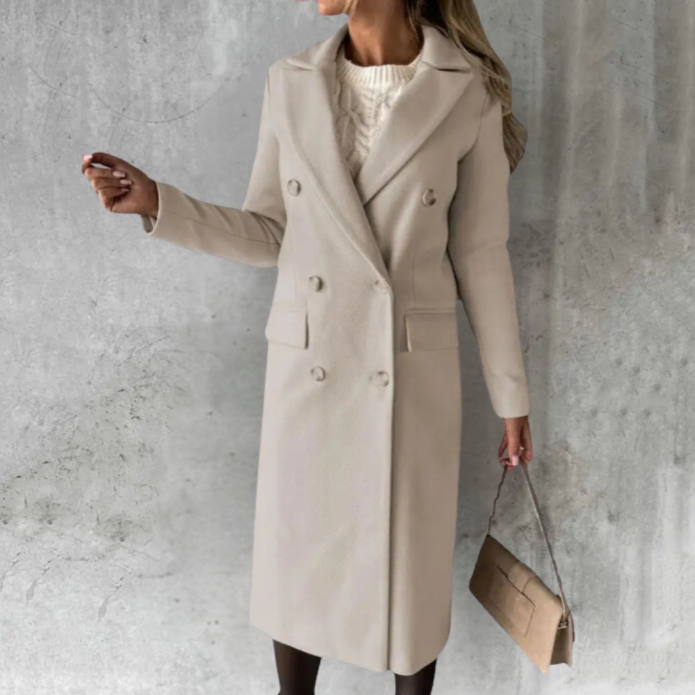 ALEXA™ Urban Elegance Wool Trench Coat