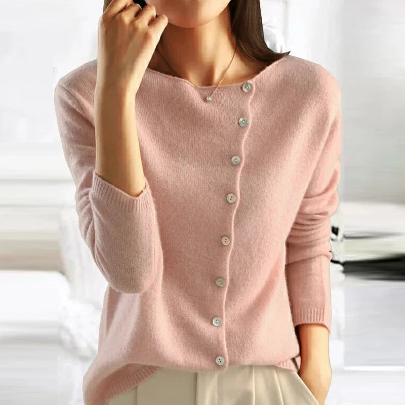 ANAIS™ Luxe Buttoned Knit Sweater