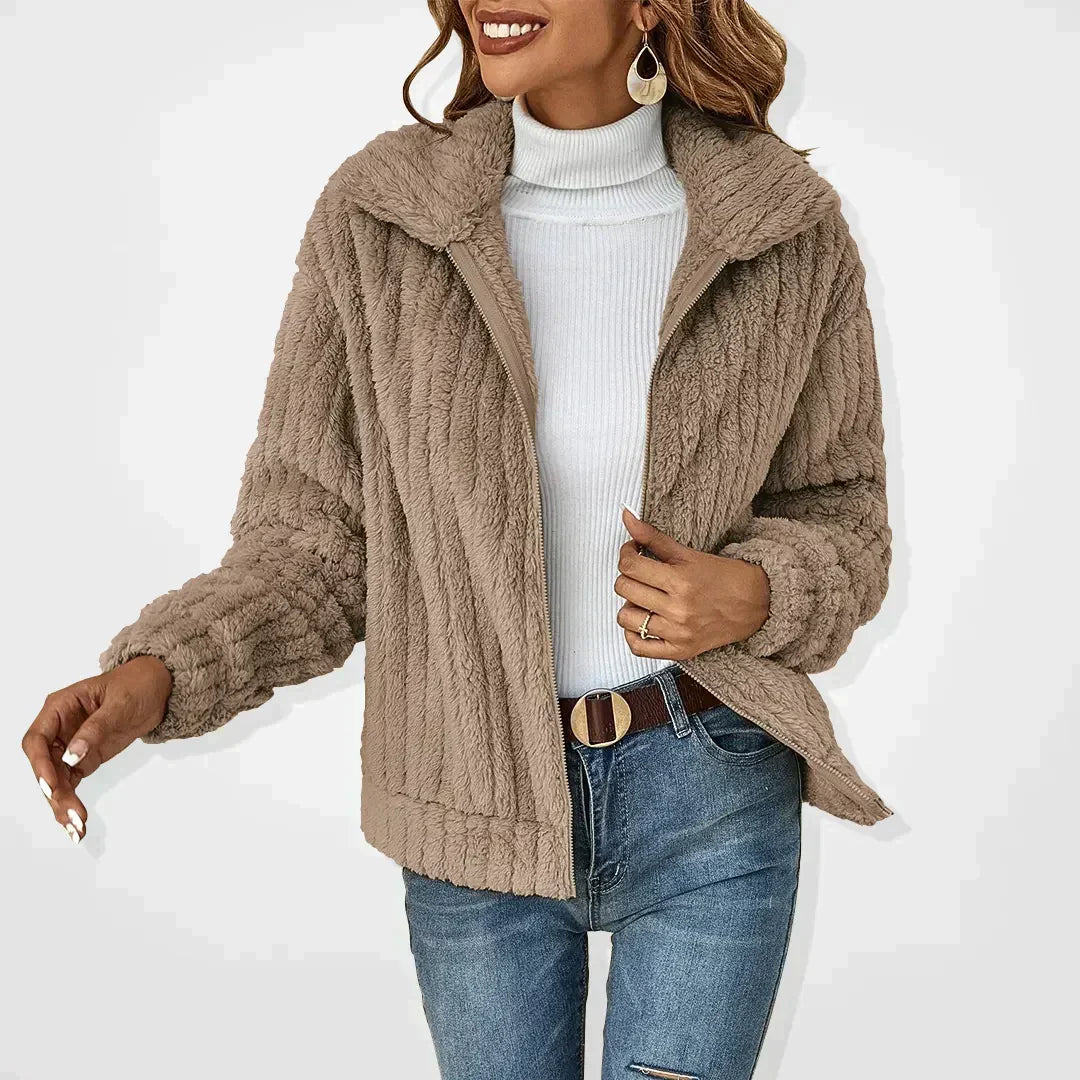 GENEVIEVE™ - Luxe Sherpa Jacket for Effortless Style