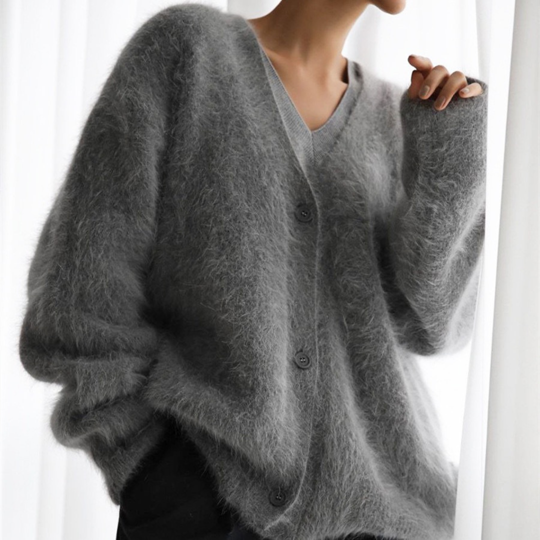 QUINCY™ Cozy Button-Front Drop-Shoulder Cardigan