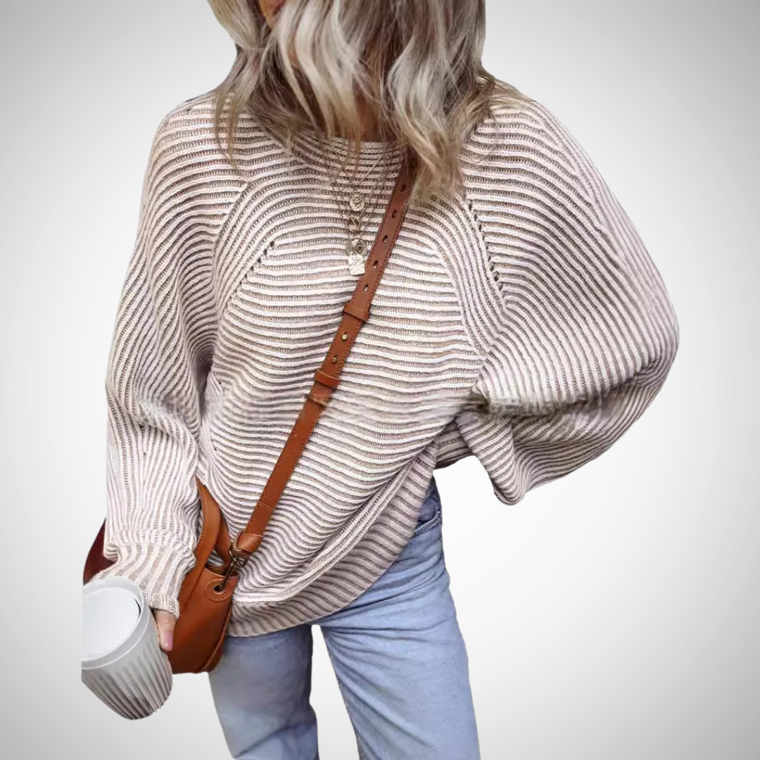 TAMLYN™ Cozy Striped Oversized Knit Sweater