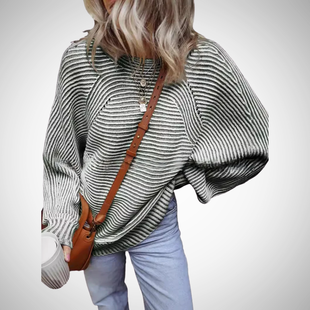 TAMLYN™ Cozy Striped Oversized Knit Sweater