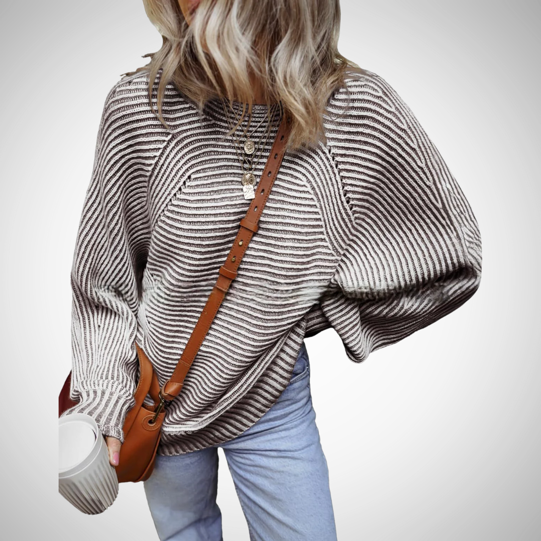 TAMLYN™ Cozy Striped Oversized Knit Sweater