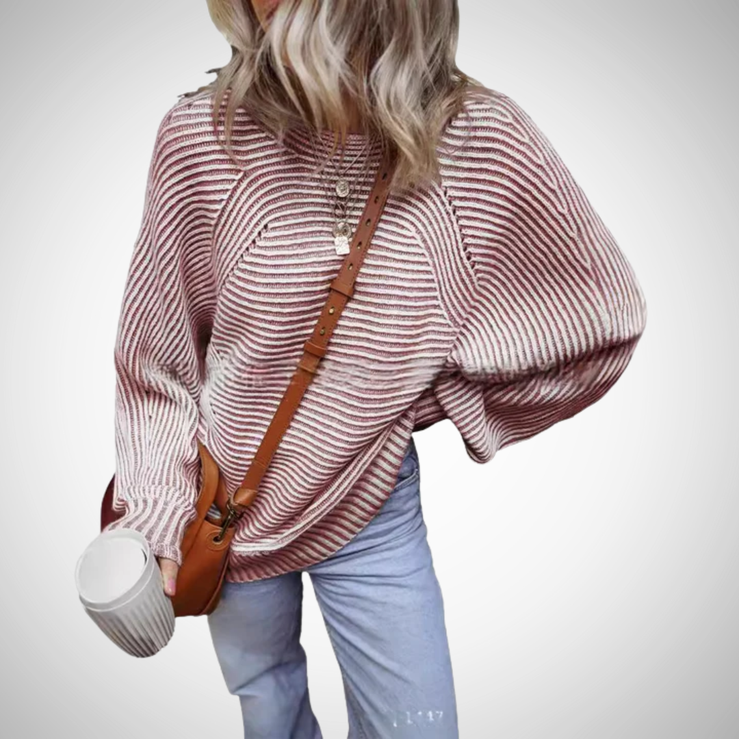 TAMLYN™ Cozy Striped Oversized Knit Sweater