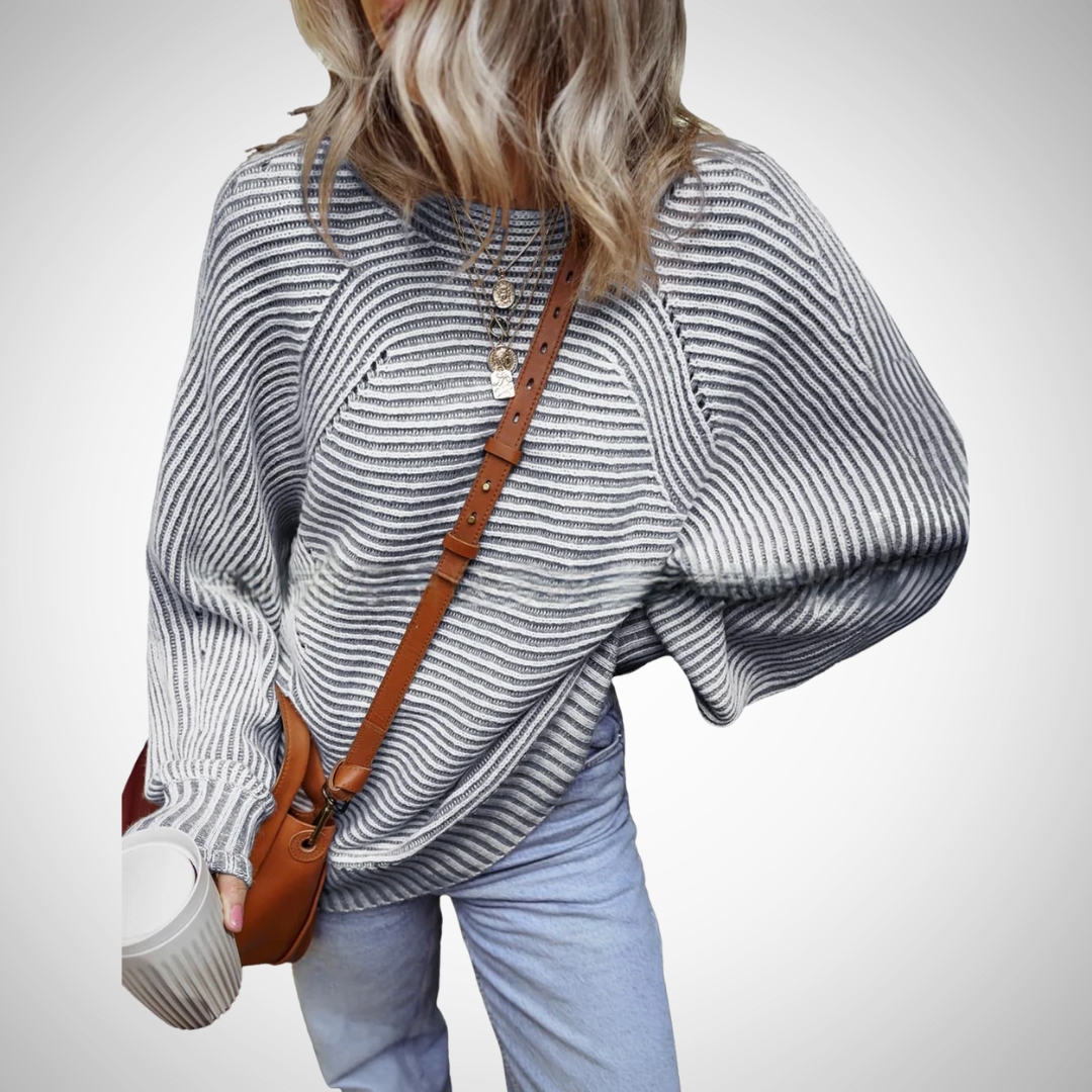 TAMLYN™ Cozy Striped Oversized Knit Sweater