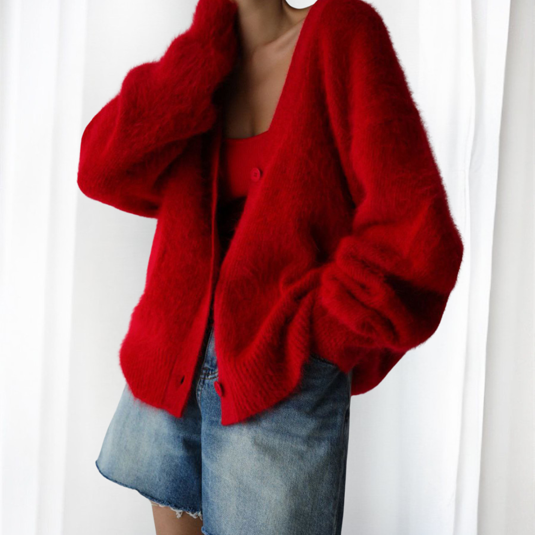 QUINCY™ Cozy Button-Front Drop-Shoulder Cardigan