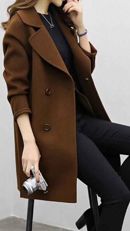 CELINA™ Long Trench Coat – Timeless Elegance in a Classic Silhouette