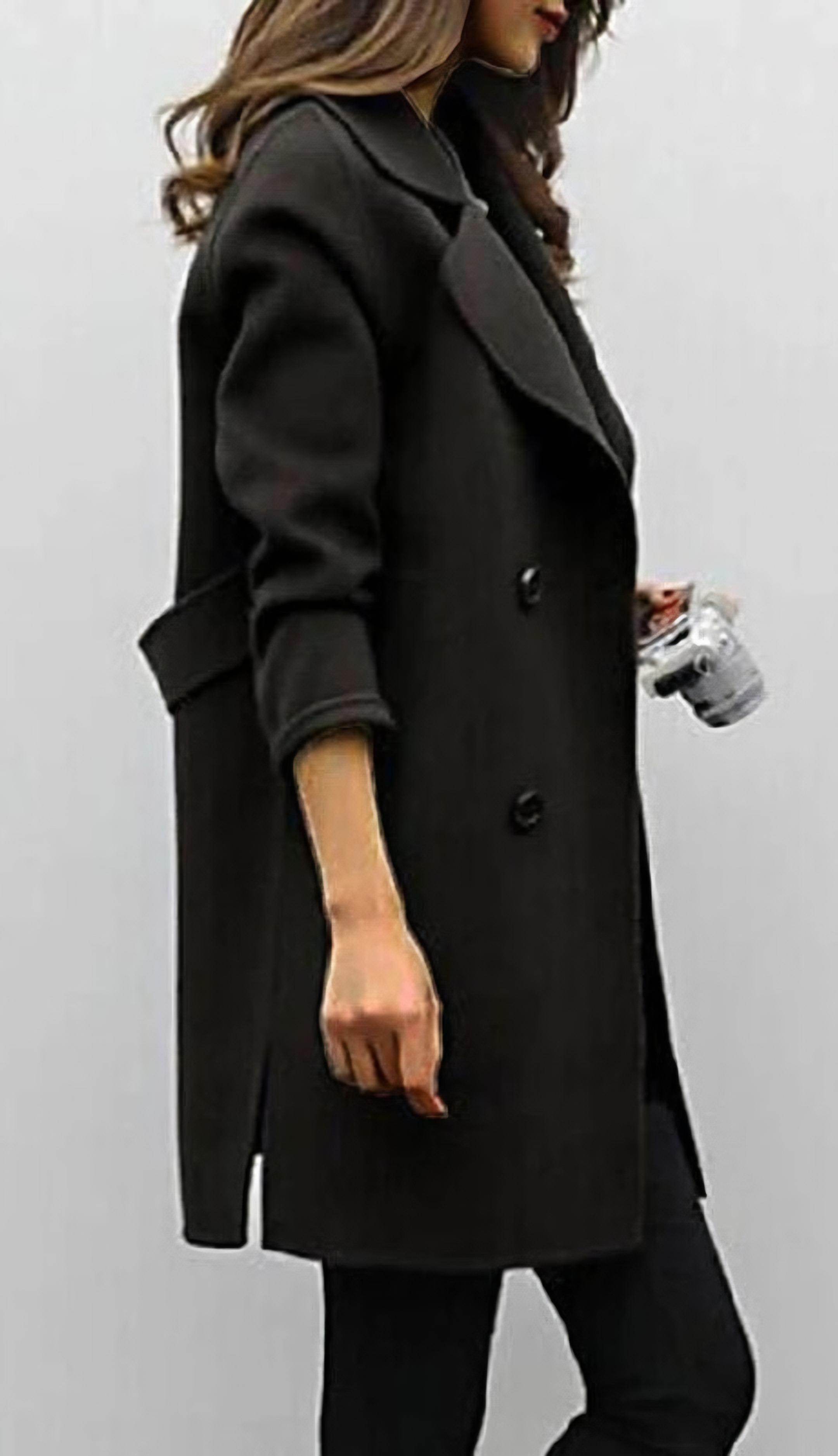 CELINA™ Long Trench Coat – Timeless Elegance in a Classic Silhouette