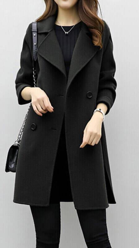 CELINA™ Long Trench Coat – Timeless Elegance in a Classic Silhouette