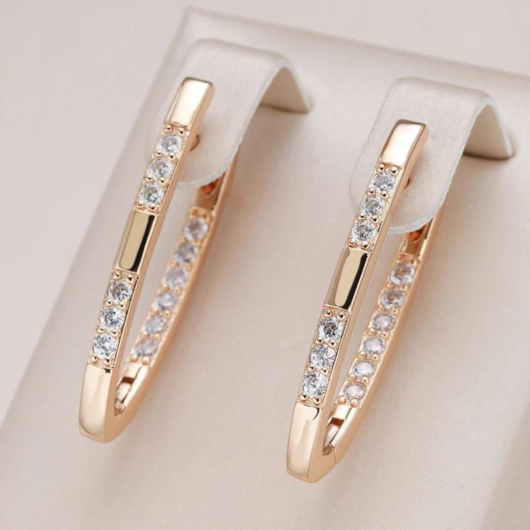 CLARITA™ - Exquisite Gold Zirconia Earrings