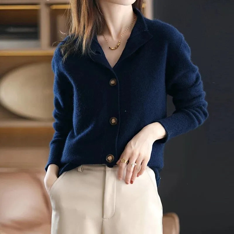 ELARA™ Luxe Buttoned Knit Sweater
