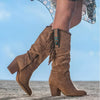 HARLOW™ Classic Fringe Western Boots - Timeless Style with Western Charm