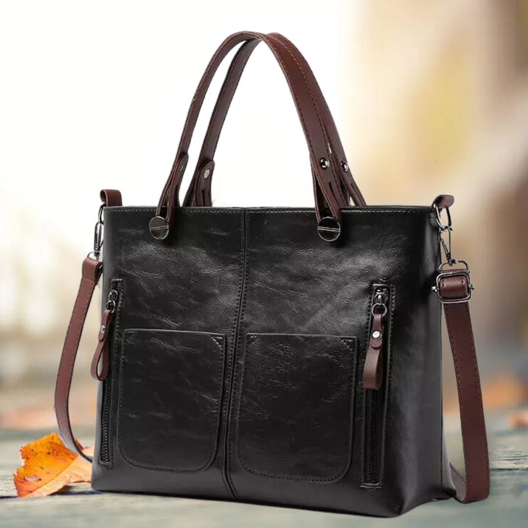 LIVIA™ Classic Leather Handbag – Timeless Style, Everyday Luxury