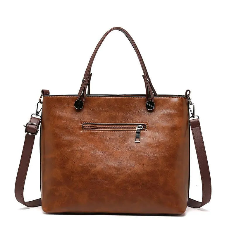 LIVIA™ Classic Leather Handbag – Timeless Style, Everyday Luxury