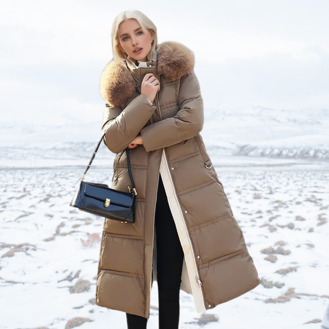LUCIA™ Designer Winter Parka with Plush Fur Hood