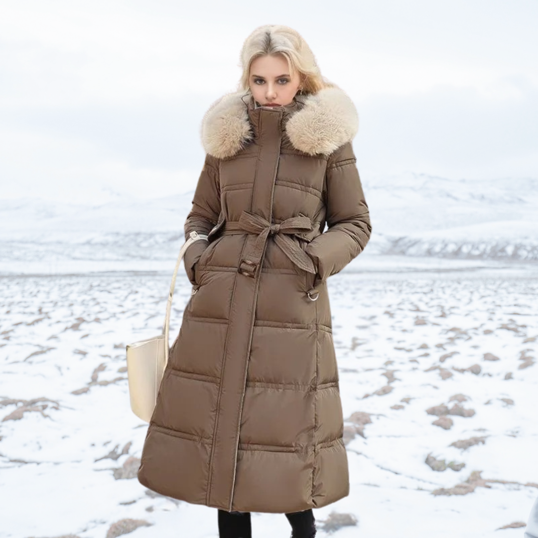 LUCIA™ Designer Winter Parka with Plush Fur Hood