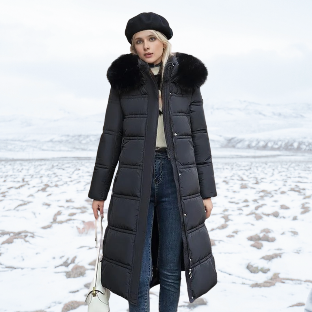 LUCIA™ Designer Winter Parka with Plush Fur Hood