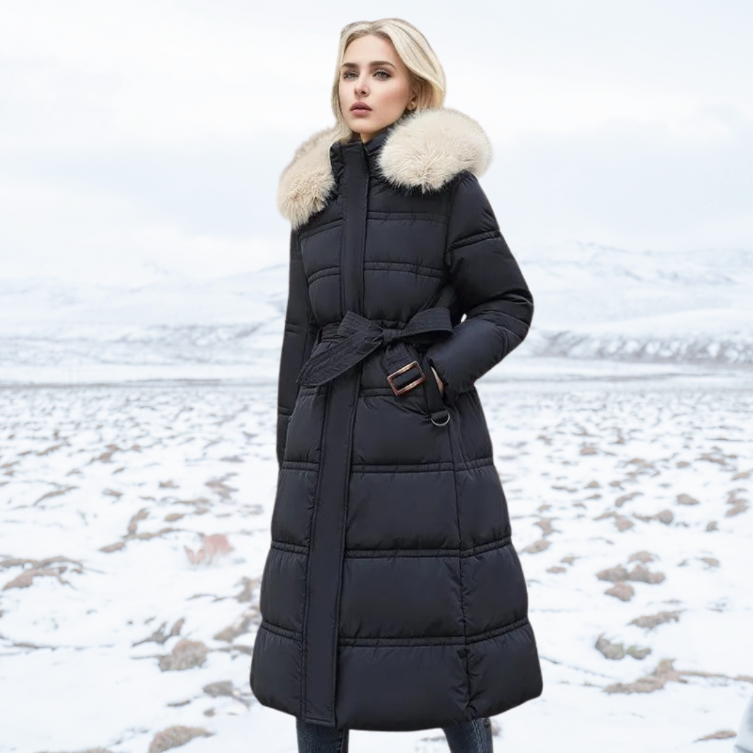 LUCIA™ Designer Winter Parka with Plush Fur Hood