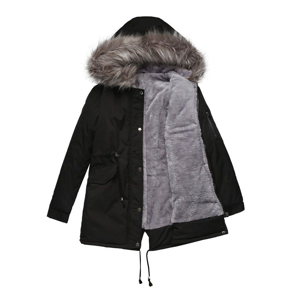 MARINA™ Velvet-Trimmed Parka - Cozy Warmth & Luxe Comfort