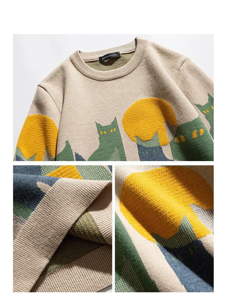 TAIGA™ Unisex Cat Knit Sweater — Cozy, Purr-fect Style