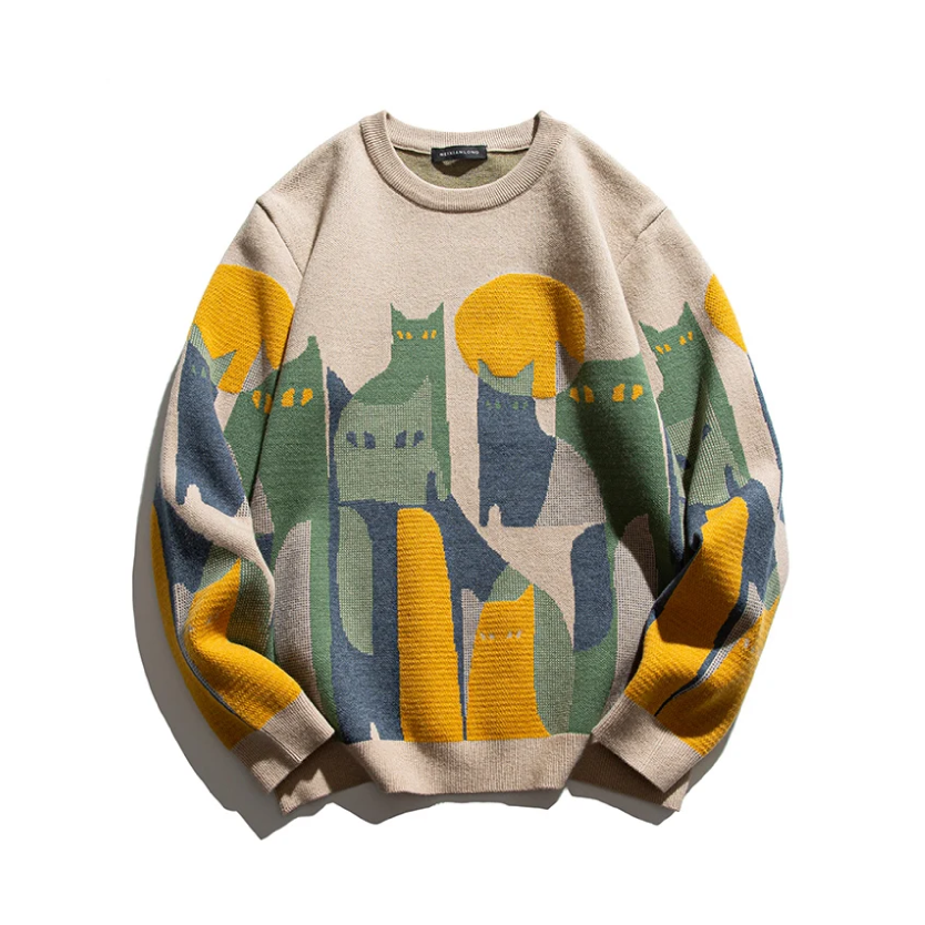 TAIGA™ Unisex Cat Knit Sweater — Cozy, Purr-fect Style