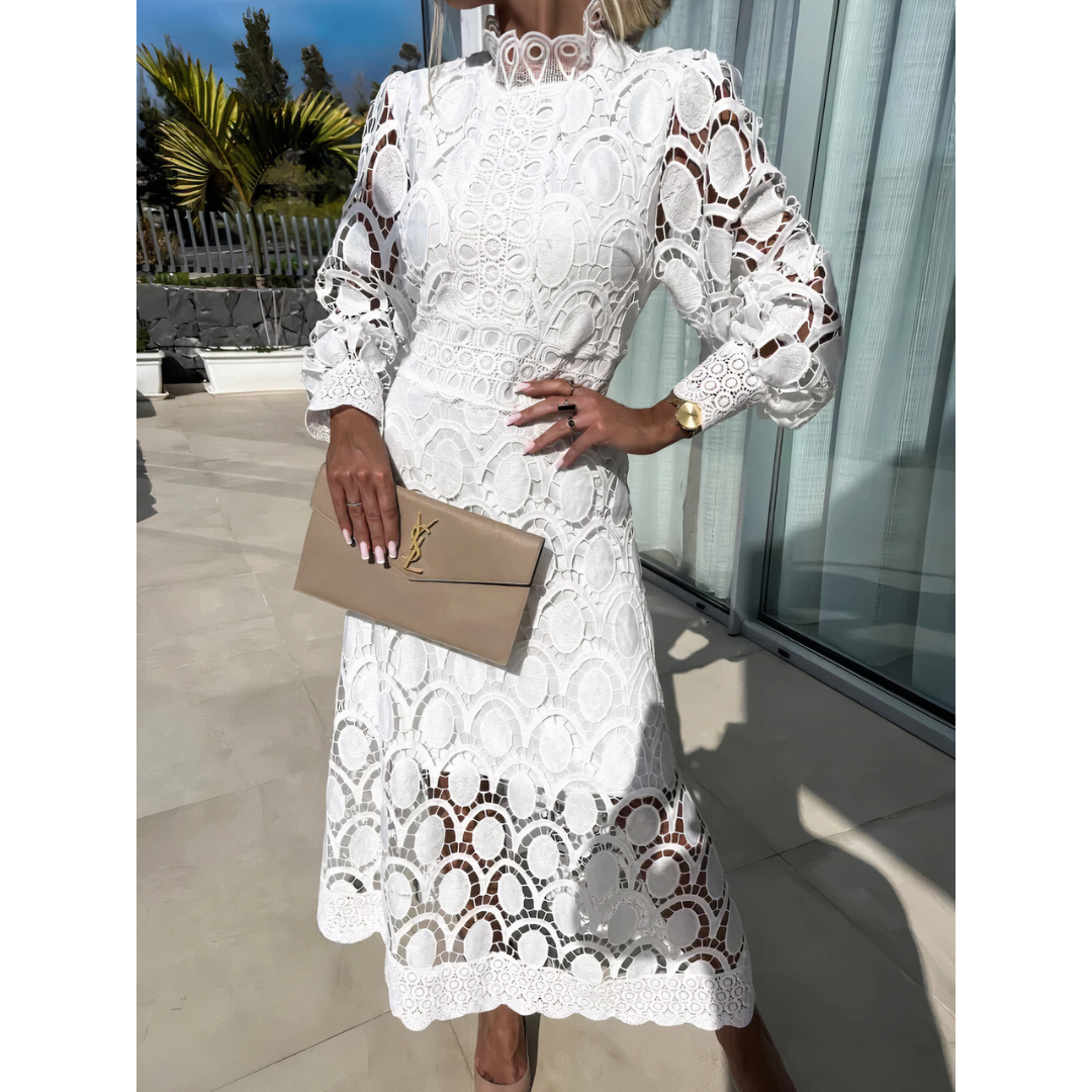 NOA™ Delicate Lace Midi Dress - Timeless Elegance in Midi Length