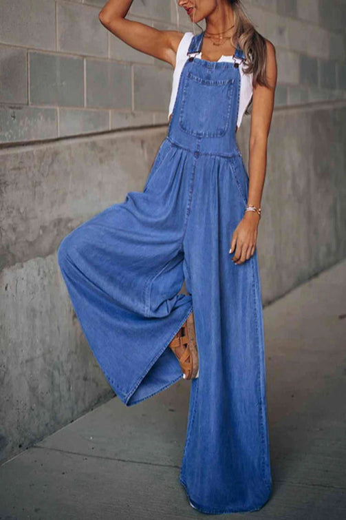 URA™ Vintage Wide-Leg Jumpsuit - Retro-Chic Fashion Statement