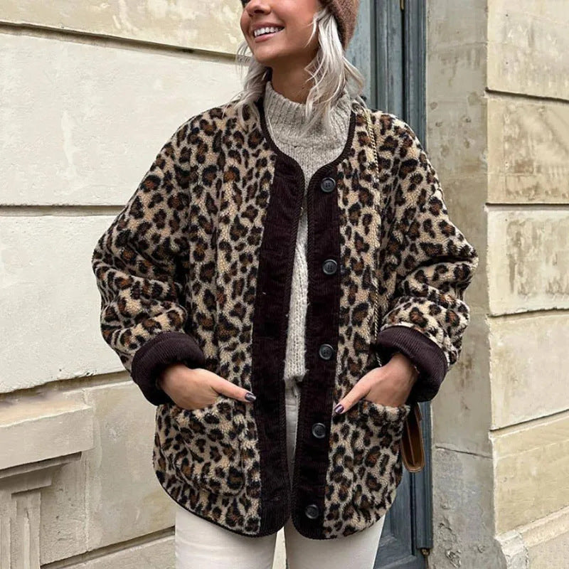 DIANA™ Leopard Winter Jacket – Cozy, Stylish Outerwear