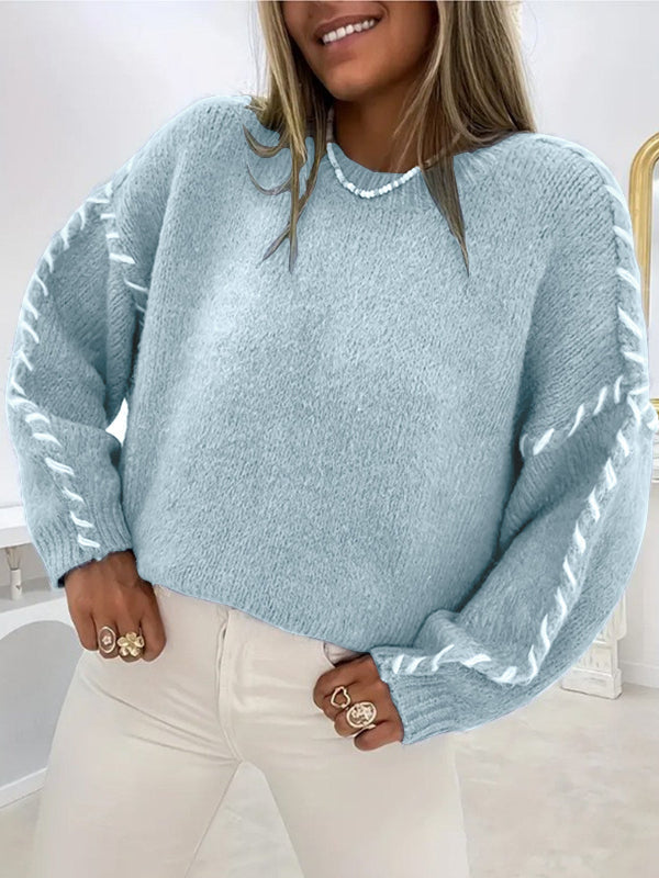 SERAH™ Cozy Casual Round-Neck Long-Sleeve Sweater