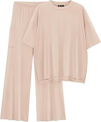 FILTA™ Casual Basic Top & Elastic-Waist Pants Set - Effortless Everyday Comfort