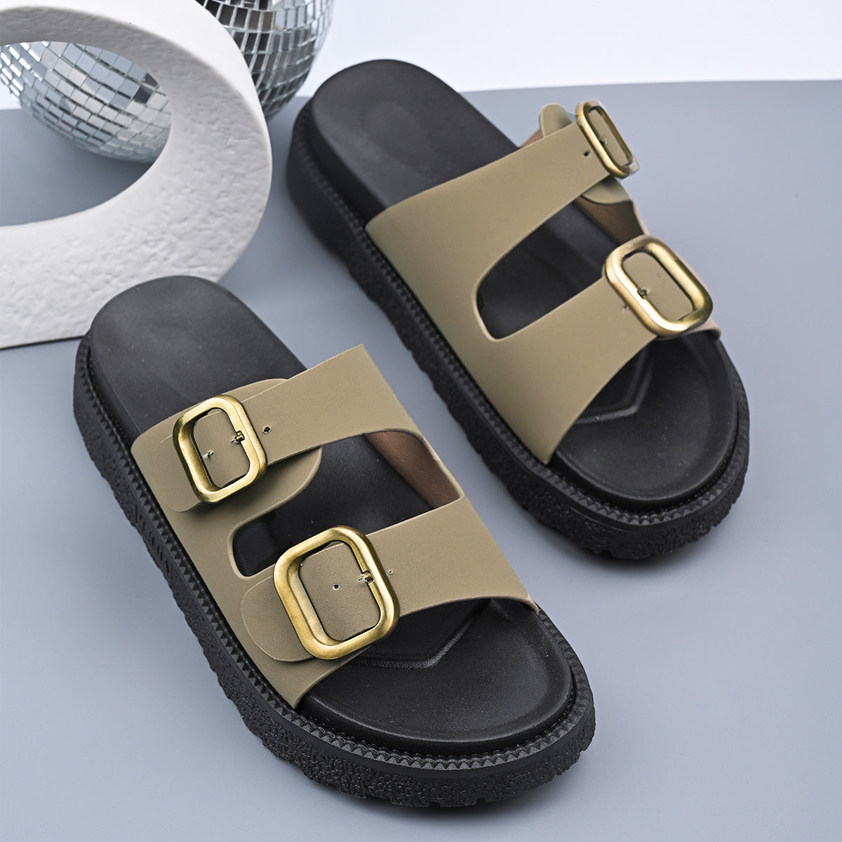 LALAINE™ – Sleek Two-Strap Platform Sandals for Summer