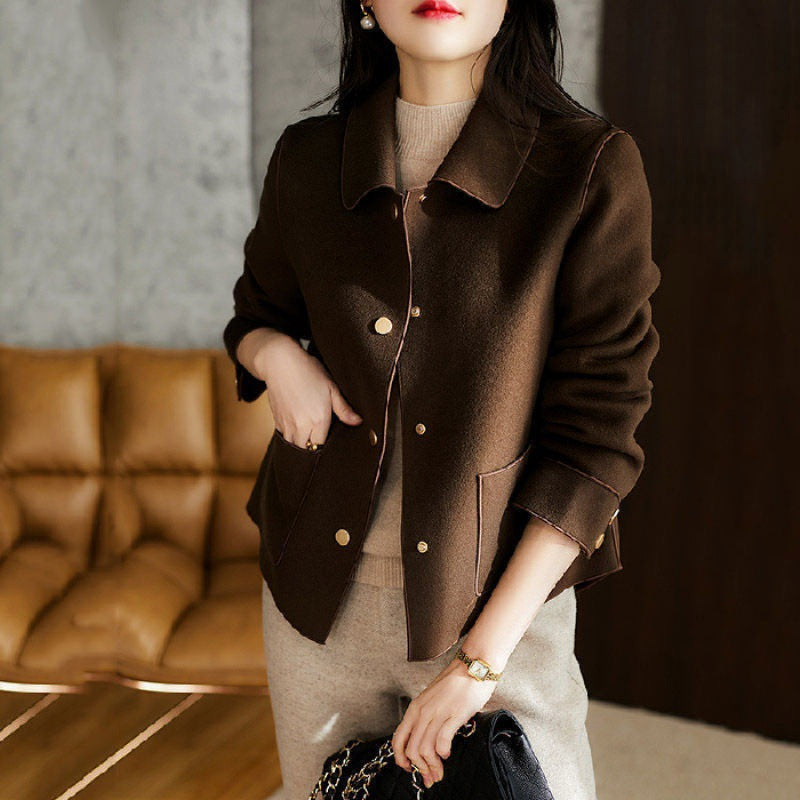 ADELAIDE™ Cozy Button-Front Long-Sleeve Collared Coat – Warmth and Effortless Style