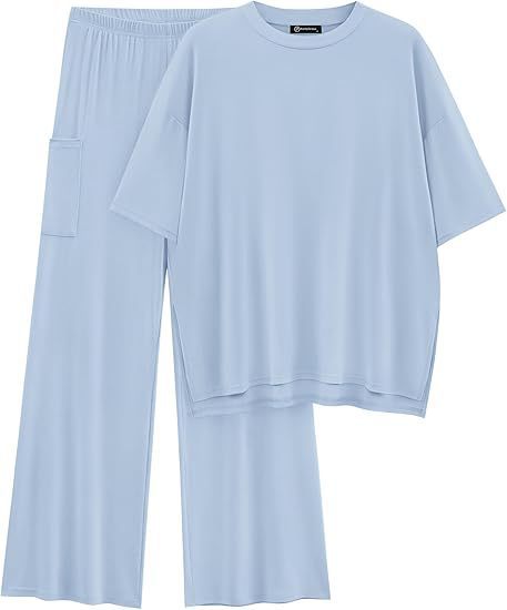 FILTA™ Casual Basic Top & Elastic-Waist Pants Set - Effortless Everyday Comfort