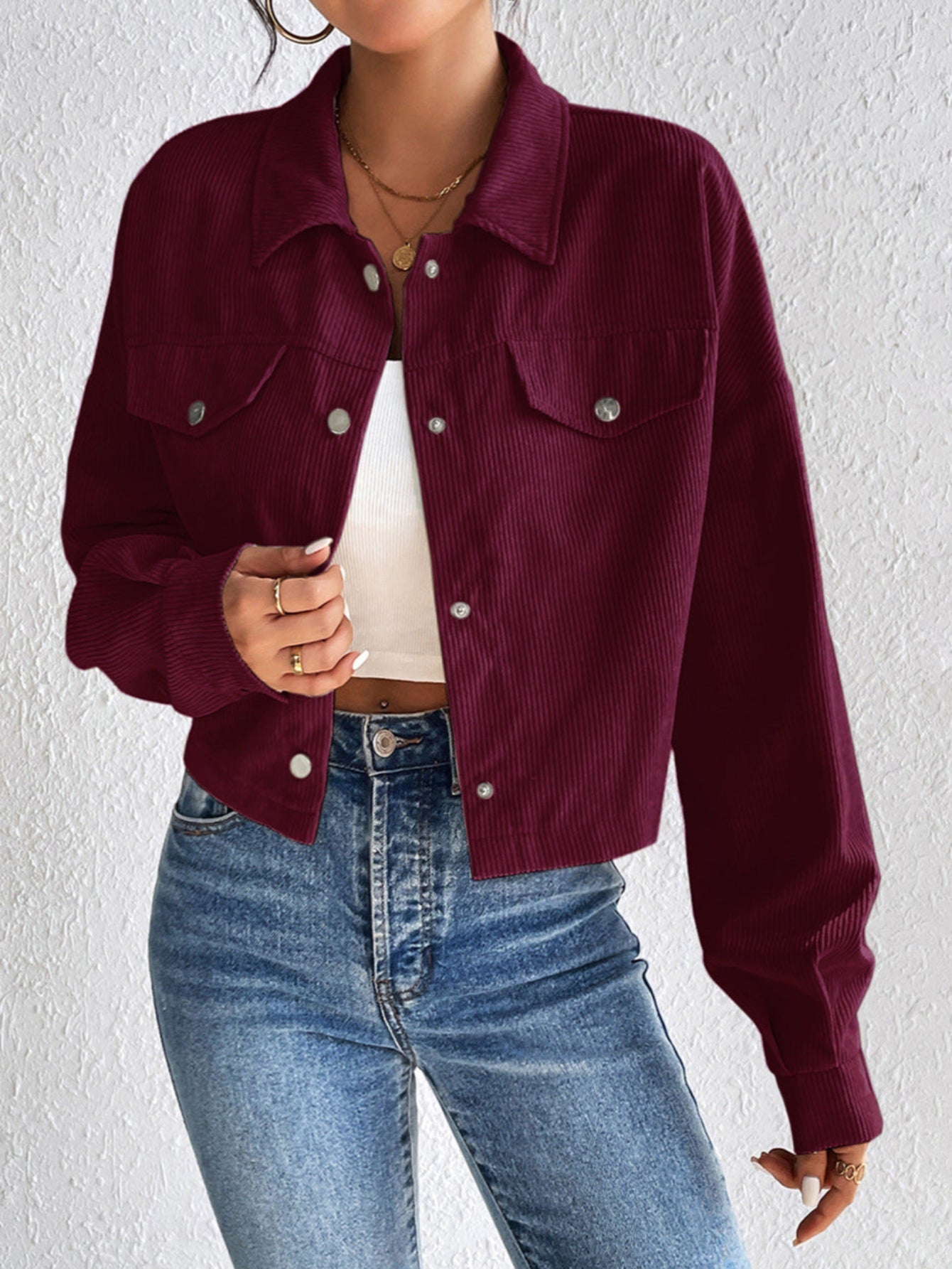 TALLULAH™ – Vintage-Inspired Collared Button-Up Jacket