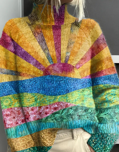 ZINNIA™ Sunshine Turtleneck Knit Sweater