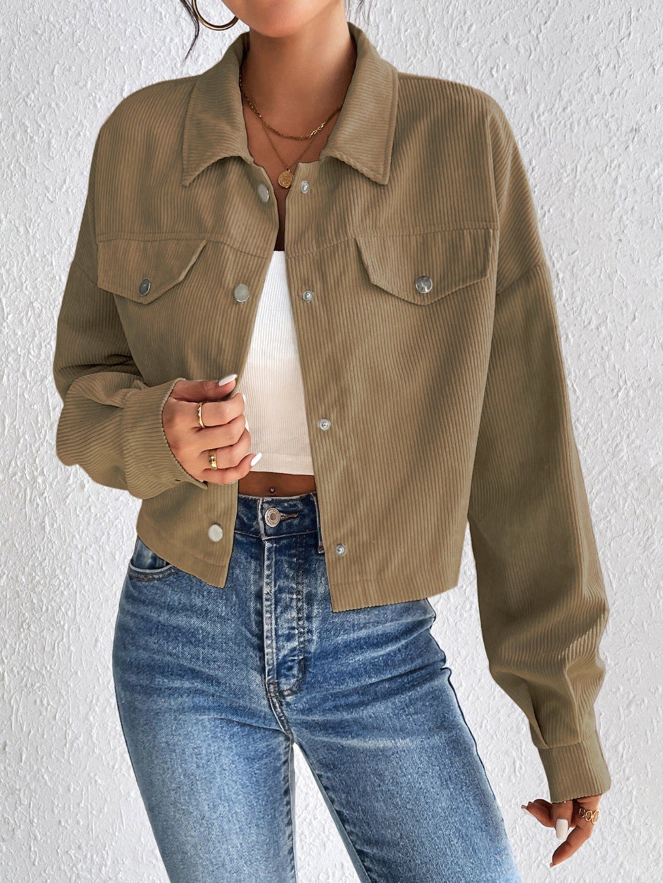 TALLULAH™ – Vintage-Inspired Collared Button-Up Jacket