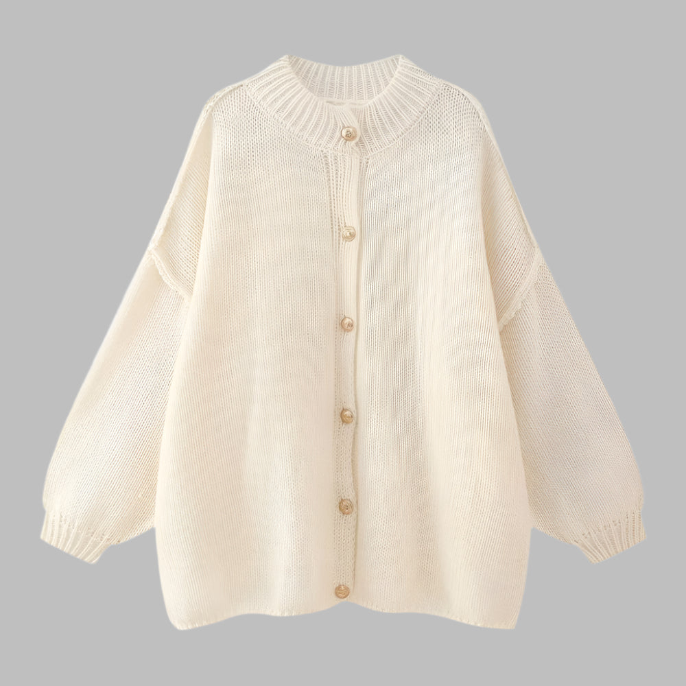 GANI™ – Classic Button-Up Long-Sleeve Cardigan