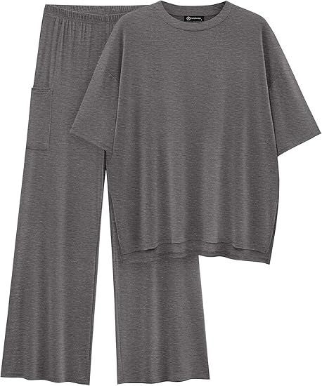 FILTA™ Casual Basic Top & Elastic-Waist Pants Set - Effortless Everyday Comfort