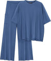 FILTA™ Casual Basic Top & Elastic-Waist Pants Set - Effortless Everyday Comfort