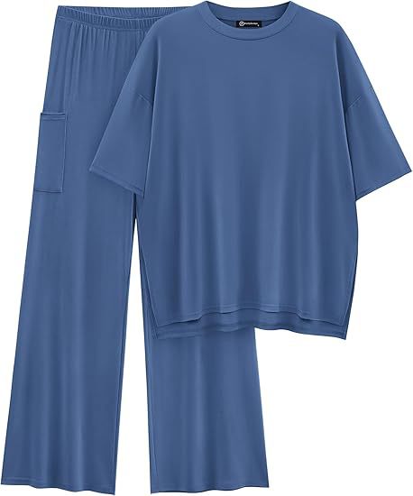 FILTA™ Casual Basic Top & Elastic-Waist Pants Set - Effortless Everyday Comfort