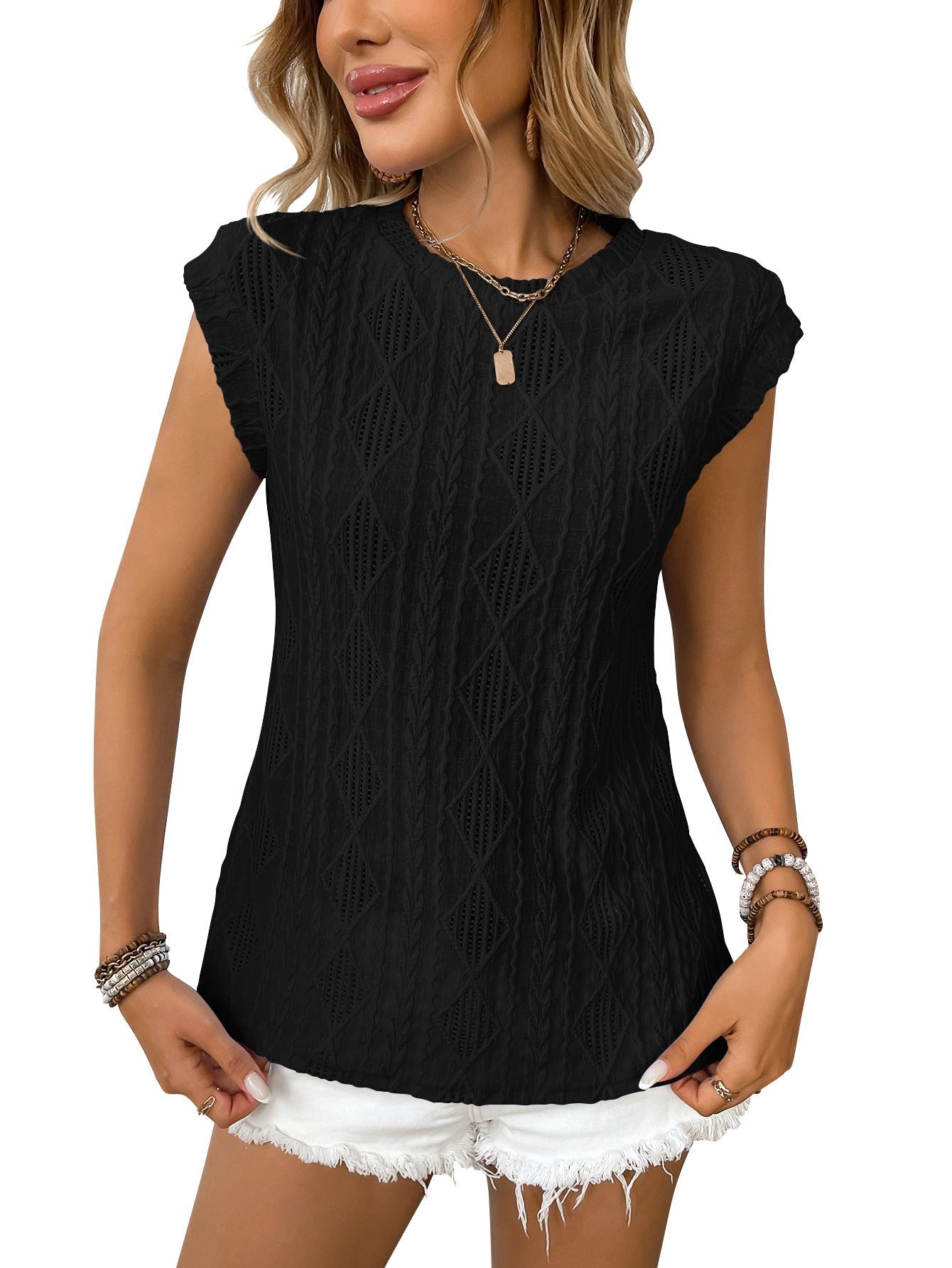 DELICE™ Ultra-Light Knit Chic Tee – Effortless Style with Breathable Comfort