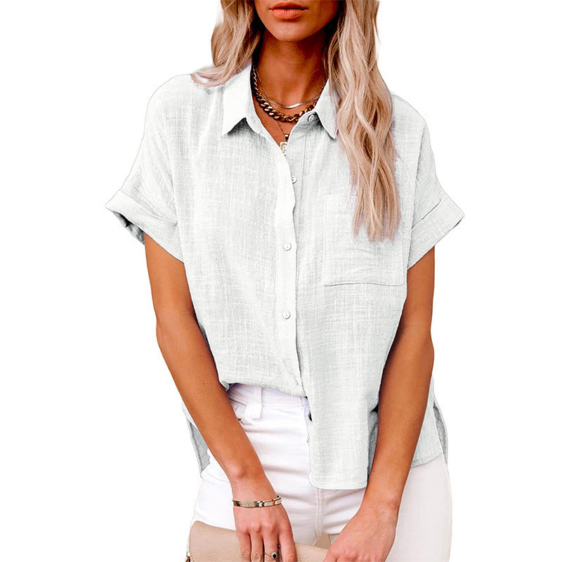 AUDRINE™ Cozy Casual Button-Up Blouse - Effortless Everyday Style