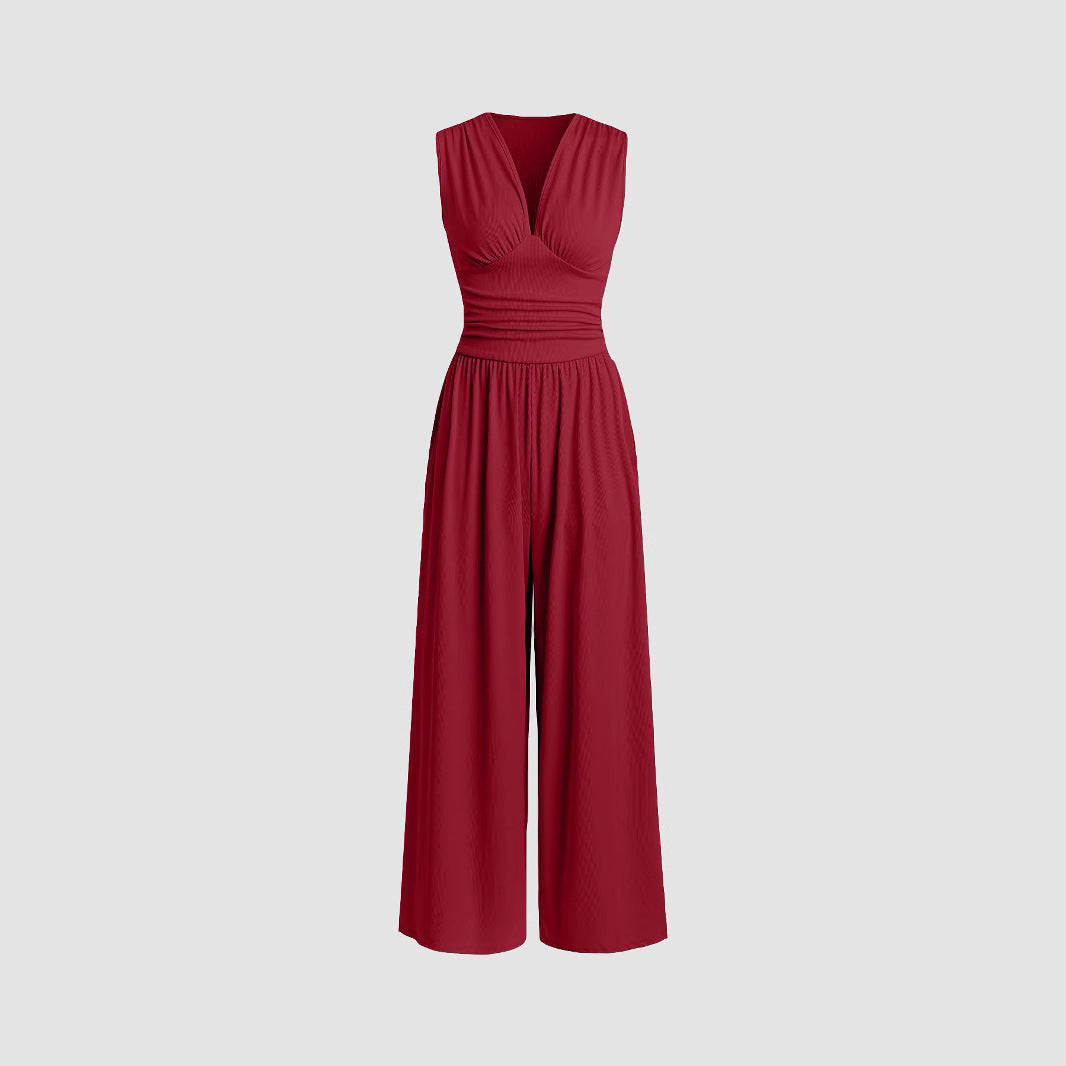 MARLOWE™ – Effortless, Elegant Ruched Casual Jumpsuit