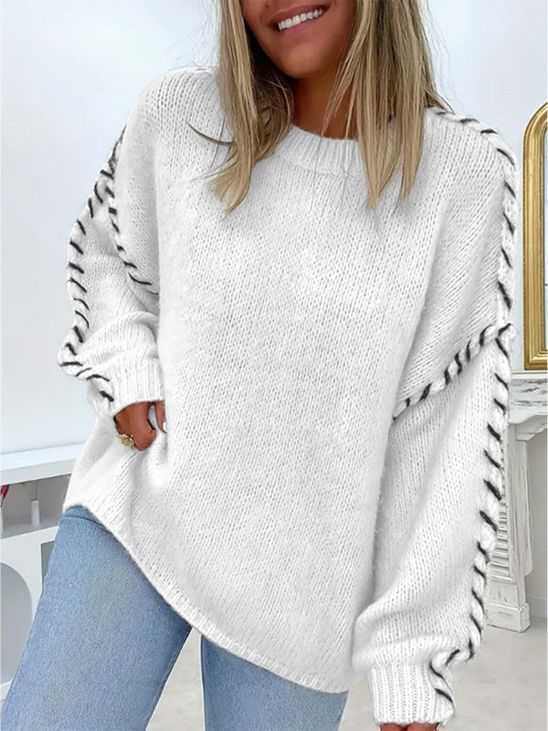 SERAH™ Cozy Casual Round-Neck Long-Sleeve Sweater