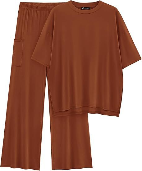 FILTA™ Casual Basic Top & Elastic-Waist Pants Set - Effortless Everyday Comfort