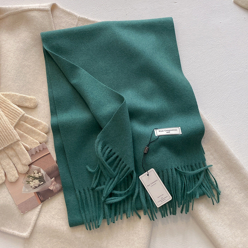 KHIONNE™ Cozy Soft Plain Tassel Scarf & Shawl